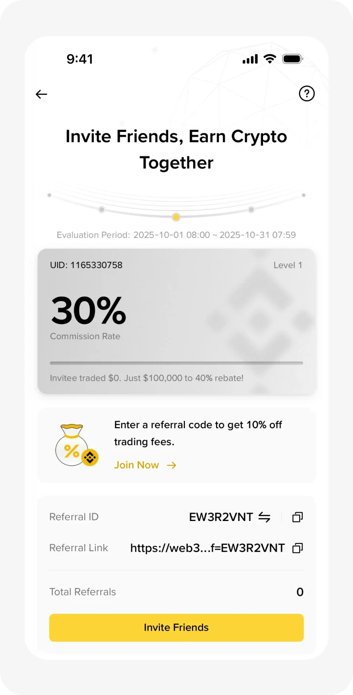 Реферальная программа Binance — бенчмаркинг